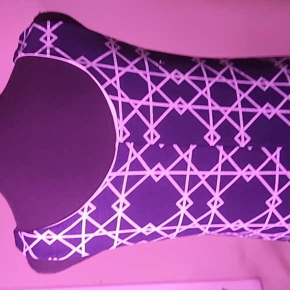 Blue Maxi Dress with White Designs - Picture 5 of 7